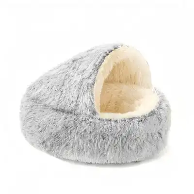 FurryFusion Cama para gatos semicerrada - Blanco grisáceo - Furry Fusion - Comparador de precios
