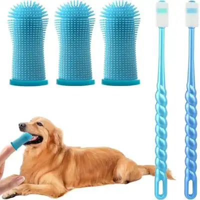 HausPets Cepillo dientes silicona perros gatos, 5 unidades, 360°, suave - Artículo 5 - HausPets - Comparador de precios