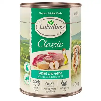 Lukullus con conejo y venado - 6 x 400 g - Lukullus - Comparador de precios