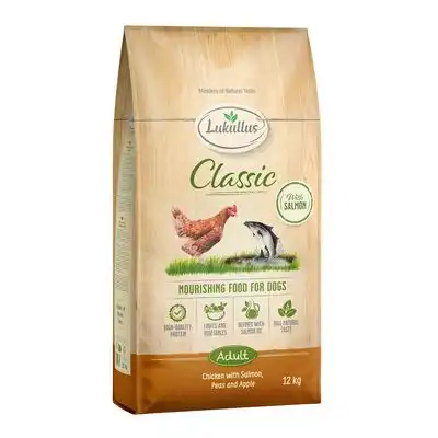 Lukullus pienso para perros - Pack Ahorro - Classic pollo y salmón, sin cereales - Nueva receta (2 x 12 kg) - Lukullus - Comparador de precios