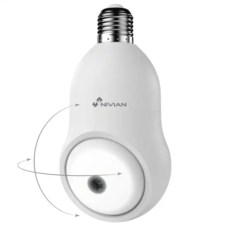 Nivian Cámara de Bombilla Vigilancia Wifi Exterior 2K