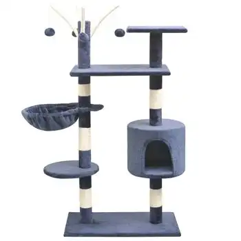 Rascador Para Gatos Poste Rascador De Sisal 125 Cm Azul Oscuro Vidaxl - VIDAXL - Comparador de precios