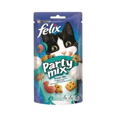 Snacks Felix Party Mix Ocean Para Gatos, 8x60 gr - Felix - Comparador de precios