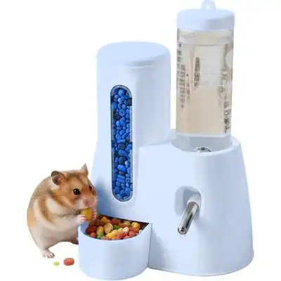 ZooVenture Dispensador de comida y agua para hámster de 125 ml - Color: Azul - Zooventure - Comparador de precios