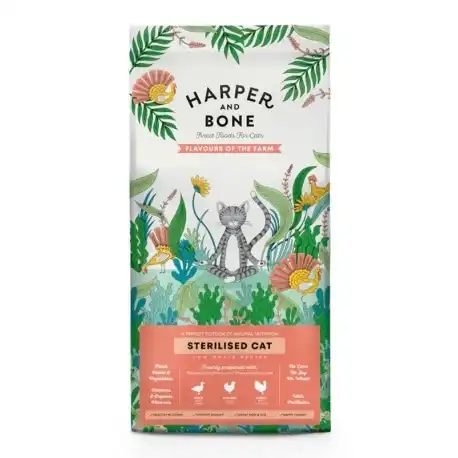 2 kg Harper & Bone Flavours Farm Pienso Pollo y Pavo Esterilizado  para gatos - Harper & Bone - Comparador de precios