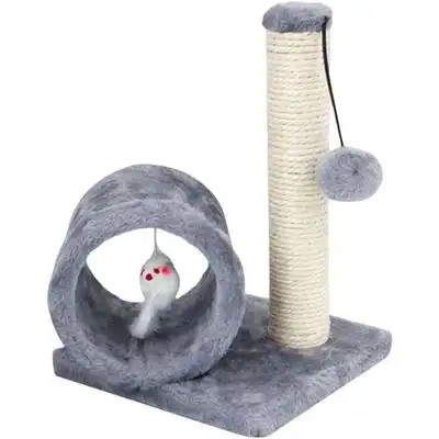 HausPets Pequeño gato trepador de sisal, columna divertida, rascador, gris - Gris - HausPets - Comparador de precios