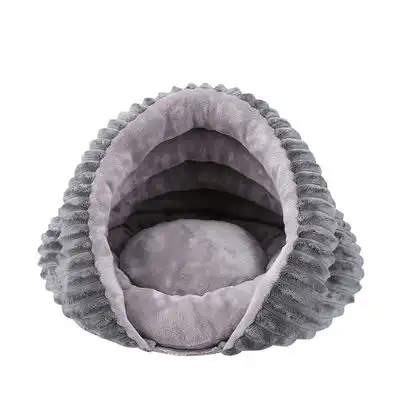 IntiMeg Cesta con forma de concha para perros y gatos - Gris: 45*45*30 cm - IntiMeg - Comparador de precios