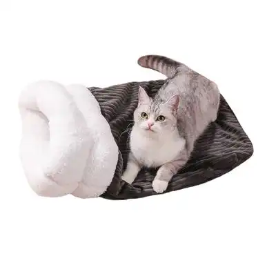 IntiMeg Nicho semicerrado con forma de cama para gatos - Gris - IntiMeg - Comparador de precios