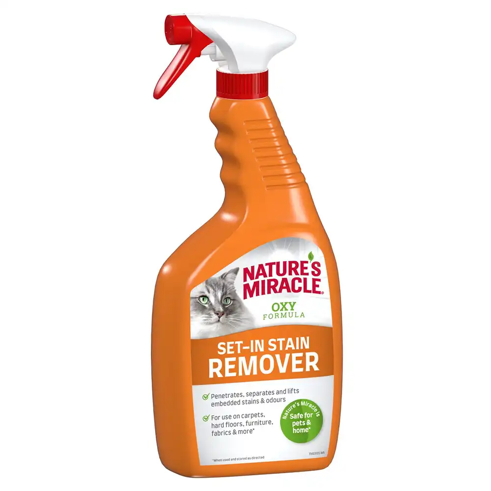 Nature's Miracle quitamanchas y quitaolores para gatos: ¡15 % de descuento! - Spray quitamanchas y quitaolores persistentes (709 ml)