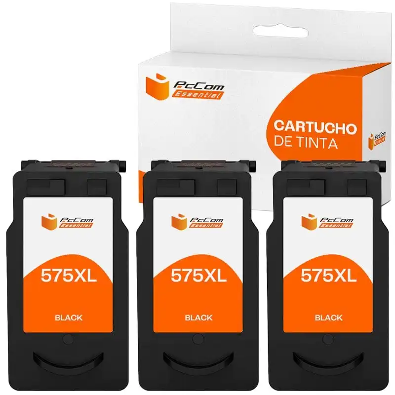 Pccom Essential Canon Pg575xl Cartucho Tinta Compatible Negro Pack 3