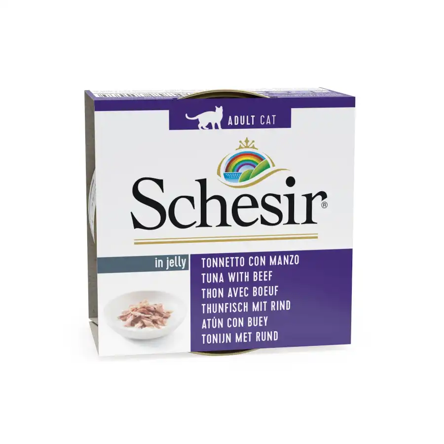 Schesir Atún con Filete de Buey en Gelatina 14x85 GR