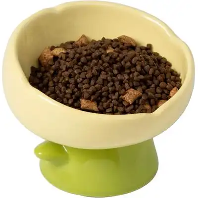 UAMLY Comedero elevado para gatos con forma de tulipán - AMARILLO - Uamly - Comparador de precios