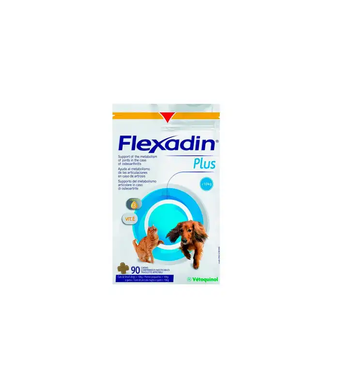 Vétoquinol Flexadin Plus para perros pequeños y gatos 30 Comprimidos