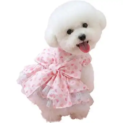 ZooVenture Vestido rosa con forma de corazón para perro con lazo 3D - Color: Rosa - Zooventure - Comparador de precios