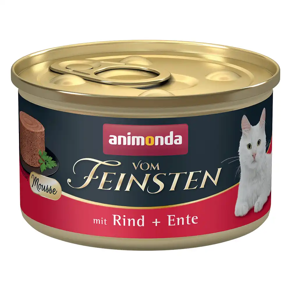Animonda Vom Feinsten Adulto comida húmeda para gatos 12 x 85 g - Vacuno + Pato