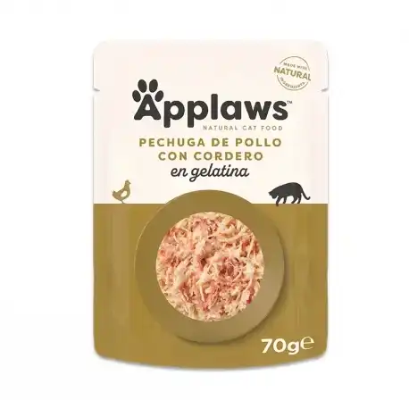 Applaws Comida Húmeda para Gatos en Gelatina con Pollo y Cordero, 16x70 gr - Applaws - Comparador de precios