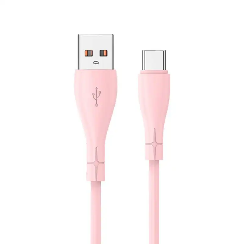 Cool Cable USB Silicona Universal Tipo-C 1m Rosa