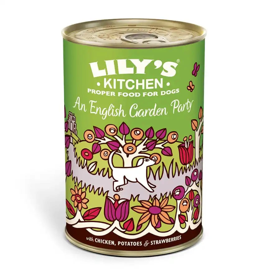 Lilys Kitchen pollo y fresas lata para perros