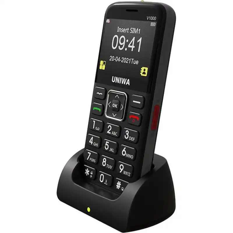 Lipa Uniwa V1000 Teléfono para Mayores 4G Negro