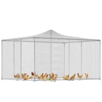 PawHut Gallinero para Exterior 400x300x197 cm Plata - 1 Article - PawHut - Comparador de precios