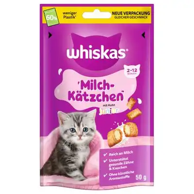 Whiskas Milk Kitten snacks con leche para gatitos - 50 g - Whiskas - Comparador de precios