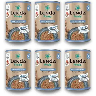 Lenda Foodie Pavo Provenzal para Perros - 6 x 380 g - Lenda - Comparador de precios