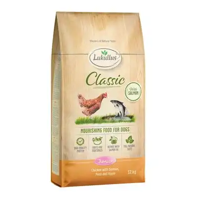 Lukullus pienso para perros - Pack Ahorro - Classic Junior pollo y salmón, sin cereales (2 x 12 kg) - Lukullus - Comparador de precios