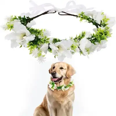 MCBOSON collar de flores de boda para perros - 1 pieza - Mcboson - Comparador de precios