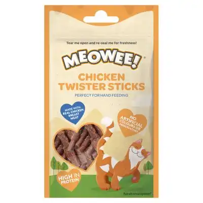 Meowee! Chicken Twister Sticks - 31 g - Meowee! - Comparador de precios