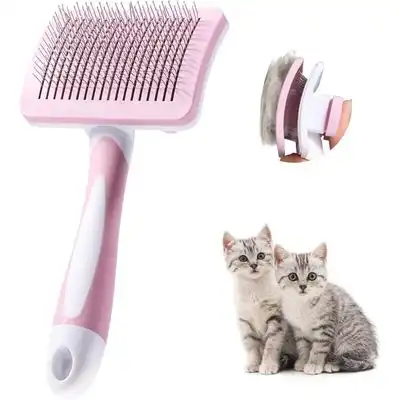 Pawffee Cepillo rosa de cerdas largas/cortas, quita subpelo y nudos - 1 pieza - Pawffee - Comparador de precios