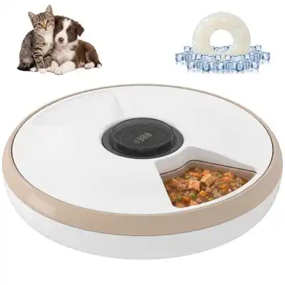PawHut Comedero Automático Mascota 31.5x31.5x8.3 cm Marrón - 1 Article - PawHut - Comparador de precios