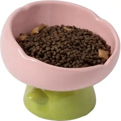 UAMLY Comedero elevado para gatos con forma de tulipán - rosa - Uamly - Comparador de precios