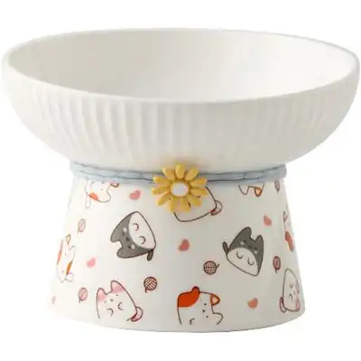 UAMLY Cuenco de cerámica elevado e inclinado gatos (Gato dibujos animados) - 1 pieza - Uamly - Comparador de precios