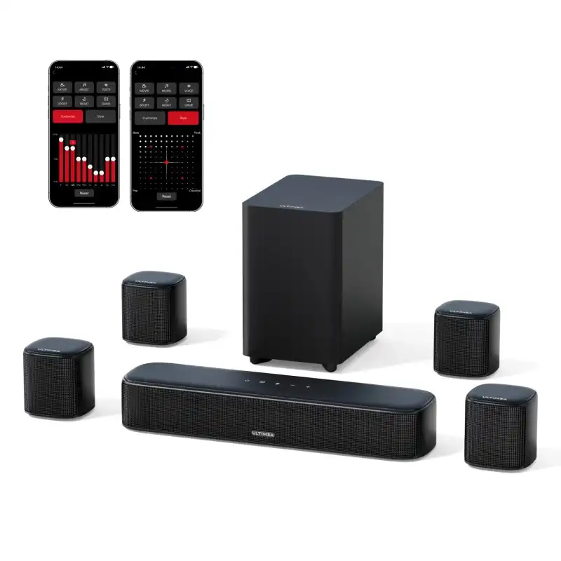 Ultimea Aura A40 Barra de Sonido 7.1 Virtual Surround con Subwoofer y 4 Altavoces Surround 330W