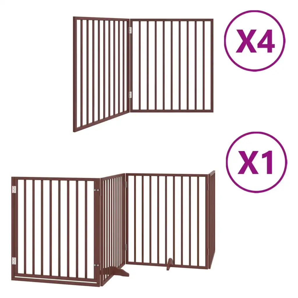 vidaXL Puerta Plegable con Paneles para perros - 80 x 90 x 2 cm - VIDAXL - Comparador de precios