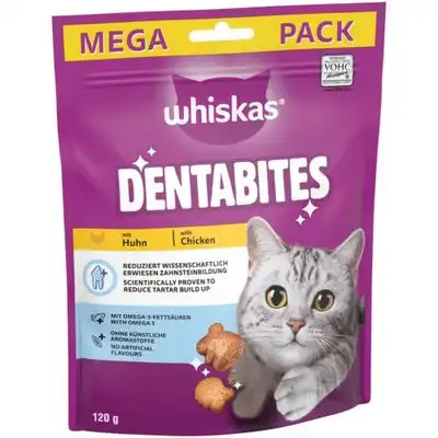 Whiskas Dentabites - con pollo 120 g - Whiskas - Comparador de precios