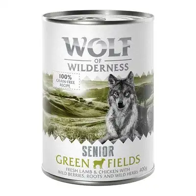 Wolf of Wilderness Senior 6 x 400 g - Green Fields, con cordero y pollo - Wolf of Wilderness - Comparador de precios