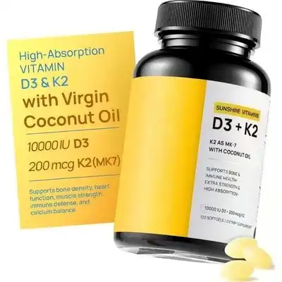 Zoomtopia Aplicable OEM Natural Vitamins D3 K2 120 cápsulas biodisponibles - 120 pastillas - Zoomtopia - Comparador de precios