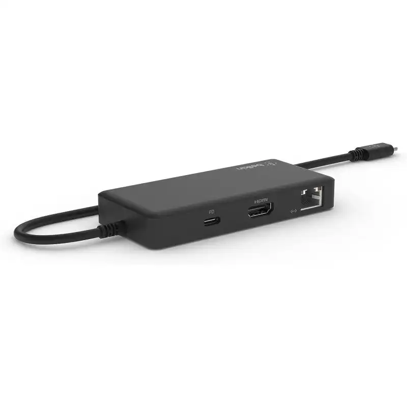 Belkin CONNECT Adaptador USB-C Multipuerto 5 en 1 para Chromebook HDMI/Gigabit USB-C PD 86W