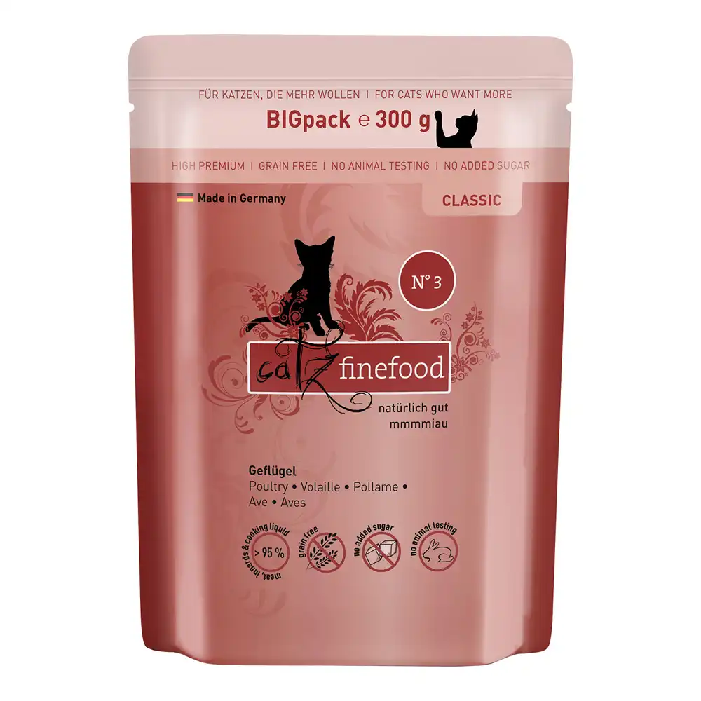 catz finefood 6 x 300 g comida húmeda para gatos - Ave