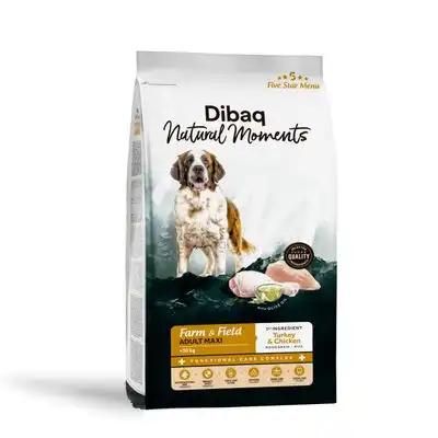 Dibaq Natural Moments Pienso Pavo y Pollo para perros grandes - 12 kg - Dibaq - Comparador de precios