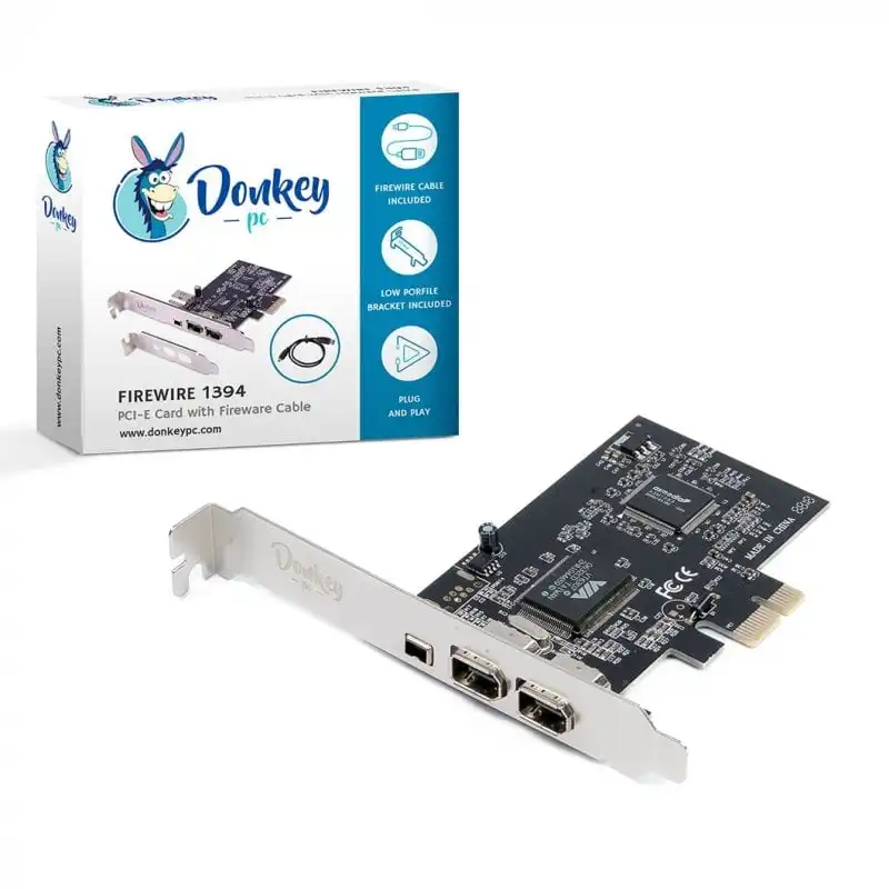 Donkey Pc Tarjeta PCIe 2+1 Puerto Firewire