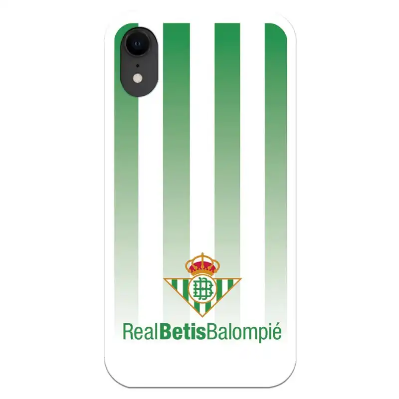Funda Licencia Oficial Real Betis Balompié Fondo Rayas Verdiblancas para iPhone XR
