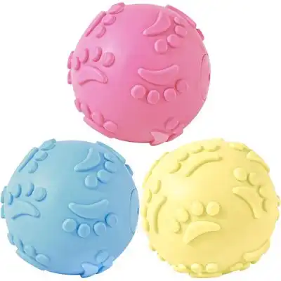 HausPets 3 pelotas de goma que chirrían – Flotantes – Azul/rosa/amarillo - Azul, rosa, amarillo - HausPets - Comparador de precios