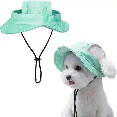 HausPets Gorro perro protección UV - Terciopelo, ajustable, orificios - Verde - HausPets - Comparador de precios