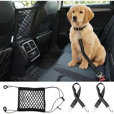 HausPets Juego 2 cinturones seguridad perros coche + red (5085 cm) - Artículo 1 - HausPets - Comparador de precios