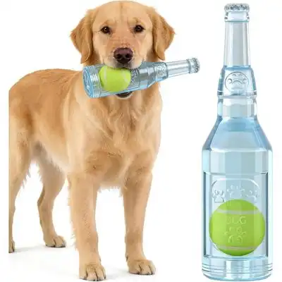 HausPets  para perros: pelota chirriante con forma de botella azul - Color: azul - HausPets - Comparador de precios