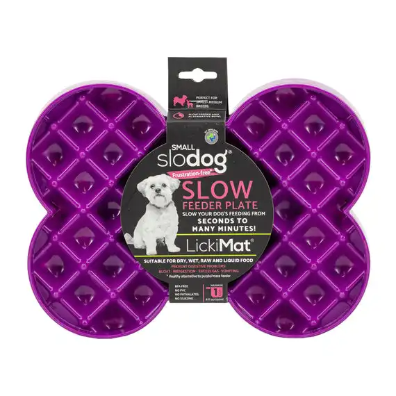 LickiMat Comedero Small Slodog Morado para perros - 250 ml - LickiMat - Comparador de precios