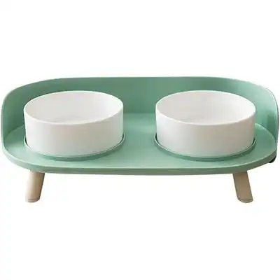 UAMLY cuenco doble de cerámica para gatos - Verde - Uamly - Comparador de precios