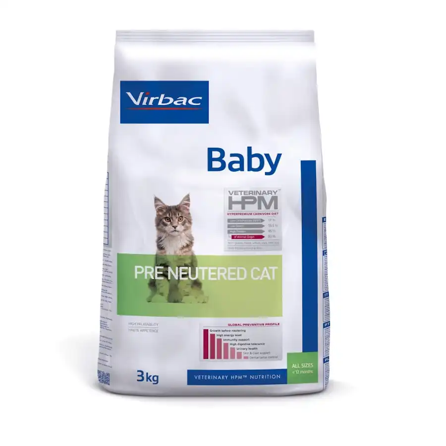 Virbac Baby Pre Neutered HPM Pienso para gatos 3 kg - Virbac - Comparador de precios